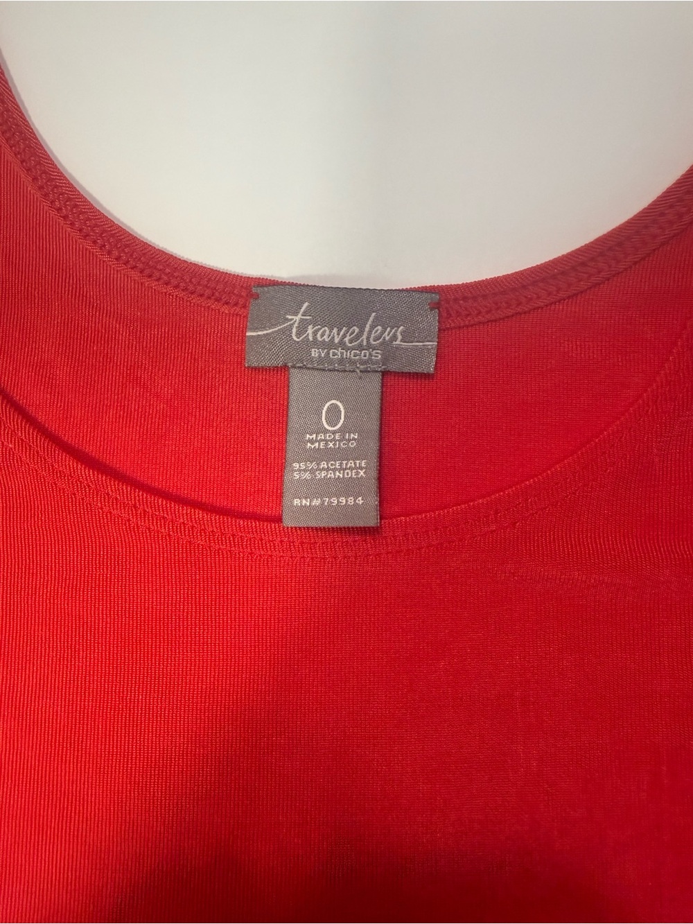 Chico's Red Scoop Neck Tank Top - Women's - Picture 2 of 3